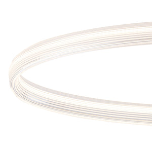 Plafonnier encastré LED intégré ovale marron moderne à 1 lumière de 31,5 po, intensité variable