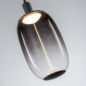 Suspension LED intégrée dimmable moderne 1 lumière de 10 watts avec abat-jour tambour pour îlot de cuisine