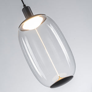 Suspension LED intégrée dimmable moderne 1 lumière de 10 watts avec abat-jour tambour pour îlot de cuisine