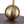 Suspension moderne 1 lumière or et bois, 25 W, avec abat-jour sphérique en verre blanc, pour chambre à coucher