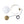 Suspension LED moderne Mid-Century en laiton avec anneau, 1 lumière, 8 W, globe en verre blanc, 25 cm (9,84 po)