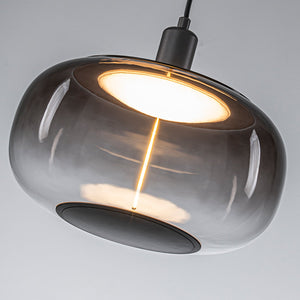 Suspension LED intégrée dimmable moderne 1 lumière de 10 watts avec abat-jour tambour pour îlot de cuisine