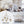Lustre/Suspension 5/7 lumières à 2/3 niveaux en métal or antique avec abat-jour en verre ovale pour salon, îlot de cuisine