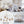Lustre/Suspension 5/7 lumières à 2/3 niveaux en métal or antique avec abat-jour en verre ovale pour salon, îlot de cuisine