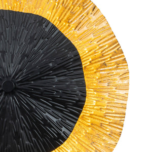 Applique murale LED intégrée ronde à intensité variable de 11,41 po, 13 watts, noir mat et feuille d'or pour couloir
