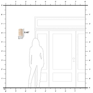 Applique murale LED intégrée, dimmable, semi-cylindrique moderne en travertin, 5,11 po, 1 lumière, pour chambre à coucher ou escalier