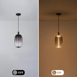 Suspension LED intégrée dimmable moderne 1 lumière de 10 watts avec abat-jour tambour pour îlot de cuisine