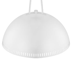 Suspension lustre dôme industriel vintage 3 lumières 40 cm en métal avec abat-jour en fer pour cuisine, salle à manger