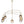 Lustre/Suspension 5/7 lumières à 2/3 niveaux en métal or antique avec abat-jour en verre ovale pour salon, îlot de cuisine