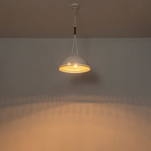 Suspension lustre dôme industriel vintage 3 lumières 40 cm en métal avec abat-jour en fer pour cuisine, salle à manger