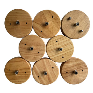 Suspension globe à 1 lumière en bois avec abat-jour en verre blanc de 27 cm pour îlot de cuisine et chambre à coucher