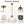 Suspension dôme en laiton pour îlot de cuisine ou salle à manger, 1 lumière, au design industriel avec abat-jour en verre transparent