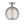 Plafonnier rond encastré 1 lumière, 10 po, chrome, style de transition, avec abat-jour globe en verre craquelé pour couloir