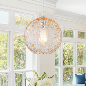 25 cm moderne verchromte 1-flammige Inselpendelleuchte mit Glaskugel für Esszimmer, Kücheninsel