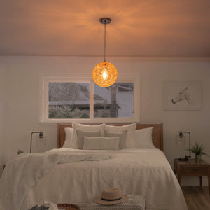 25 cm moderne verchromte 1-flammige Inselpendelleuchte mit Glaskugel für Esszimmer, Kücheninsel
