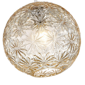 25 cm moderne verchromte 1-flammige Inselpendelleuchte mit Glaskugel für Esszimmer, Kücheninsel