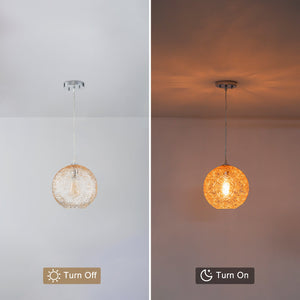 25 cm moderne verchromte 1-flammige Inselpendelleuchte mit Glaskugel für Esszimmer, Kücheninsel