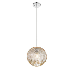 25 cm moderne verchromte 1-flammige Inselpendelleuchte mit Glaskugel für Esszimmer, Kücheninsel