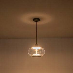 Suspension LED intégrée dimmable moderne 1 lumière de 10 watts avec abat-jour tambour pour îlot de cuisine