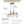 Lustre linéaire noir mat de 30,5 po à 4 lumières de style ferme moderne avec îlot suspendu à accent en faux bois et abat-jour en verre
